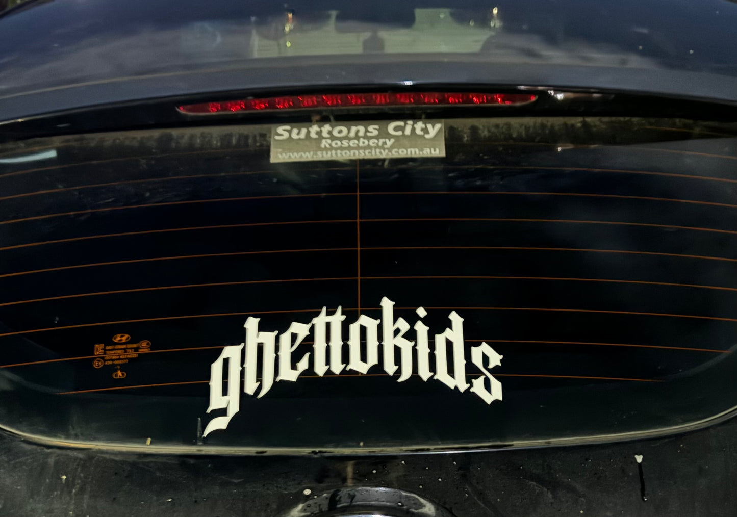 25cm x 12cm Curved Sticker